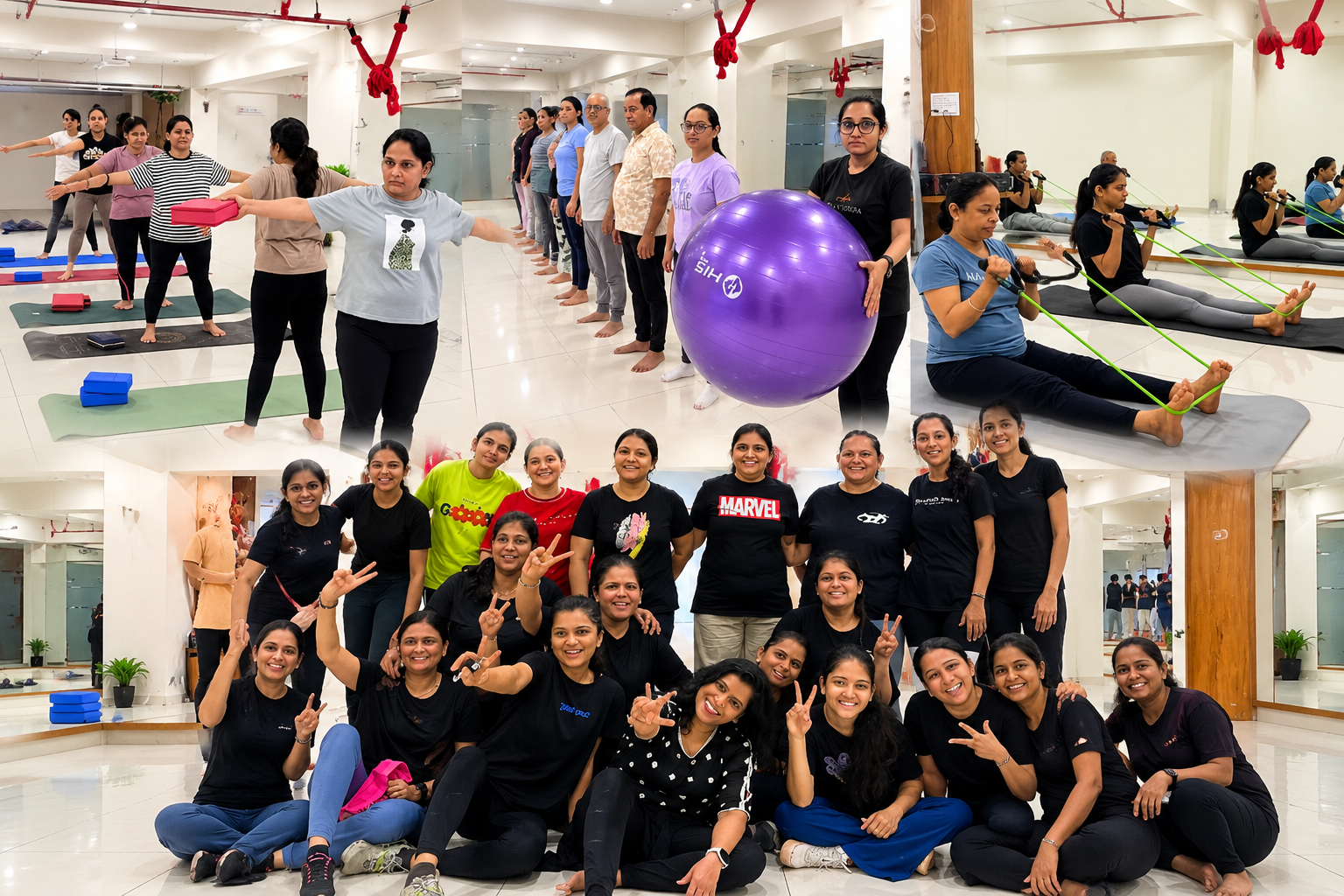 Community members taking part in a Shree Foundation wellness programme