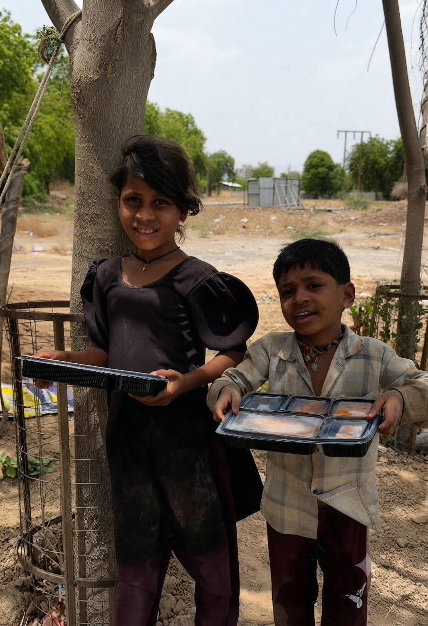 Children from an Ahmedabad school supported by Shree Foundation